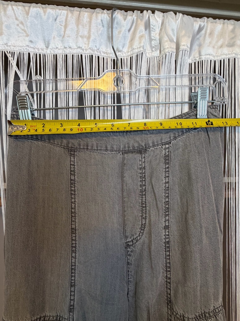 Current Air Women's Mineral-Washed Tiered Wide-Leg Pants - Grey - Picture 6 of 10